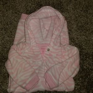 Carters 12mo Pink Zebra Print Jumpsuit